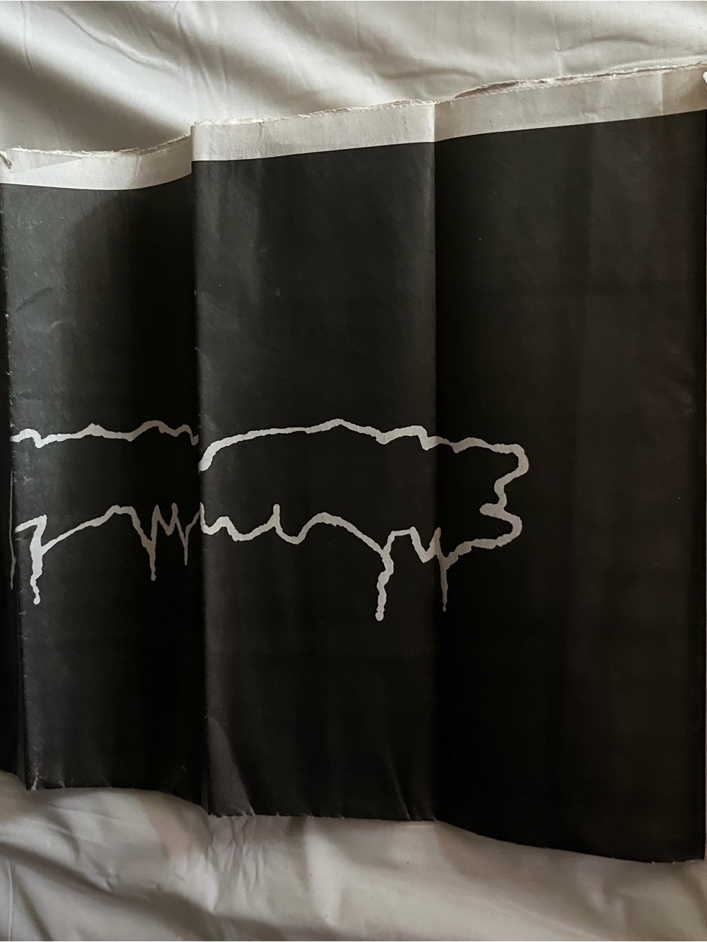 Black Poster FA f**king awesome with White Drip Outline Graphic